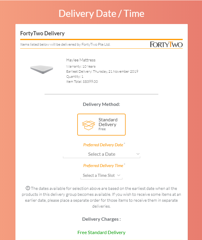 How does 'Order Now, Deliver Tomorrow' service work? – FortyTwo Help Centre